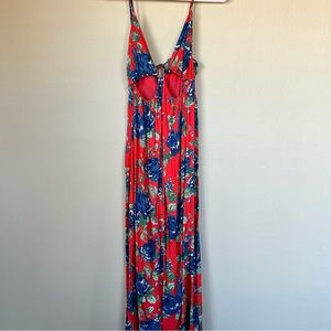 Side Small Adjustable Straps Maxi Dress